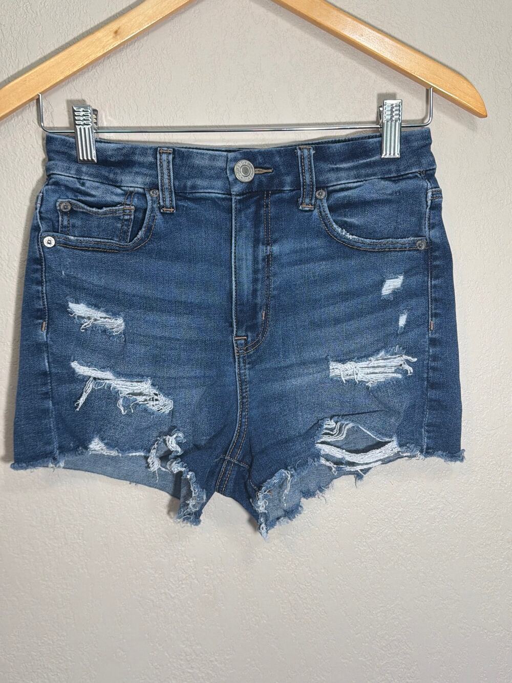 American Eagle Denim Curvy Hi-Rise Shortie SZ 4